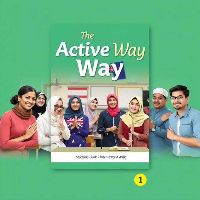 Book cover design for 'The Active Way, Students Book, Intermediate 2, General English for Adults'