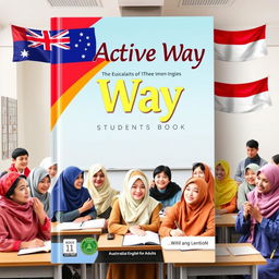 Book cover design for 'The Active Way, Students Book, Intermediate 2, General English for Adults'