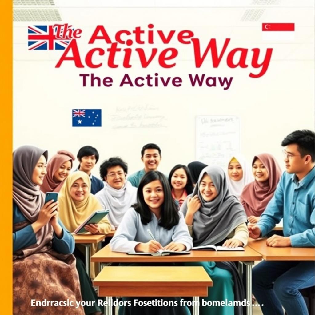 Book cover design for 'The Active Way, Students Book, Intermediate 2, General English for Adults'