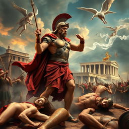 A dramatic book cover depicting the themes of the Trojan War