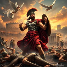 A dramatic book cover depicting the themes of the Trojan War