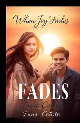 A captivating book cover design for the story titled 'When Joy Fades'