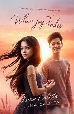 A captivating book cover design for the story titled 'When Joy Fades'