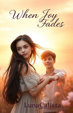A captivating book cover design for the story titled 'When Joy Fades'