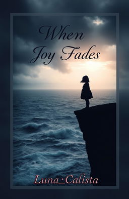 A haunting and emotional book cover for the story titled "When Joy Fades"