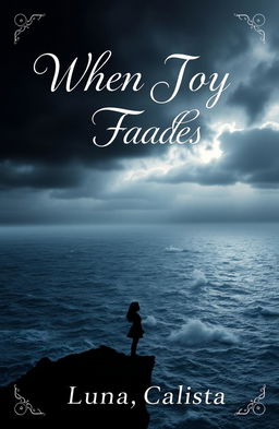 A haunting and emotional book cover for the story titled "When Joy Fades"