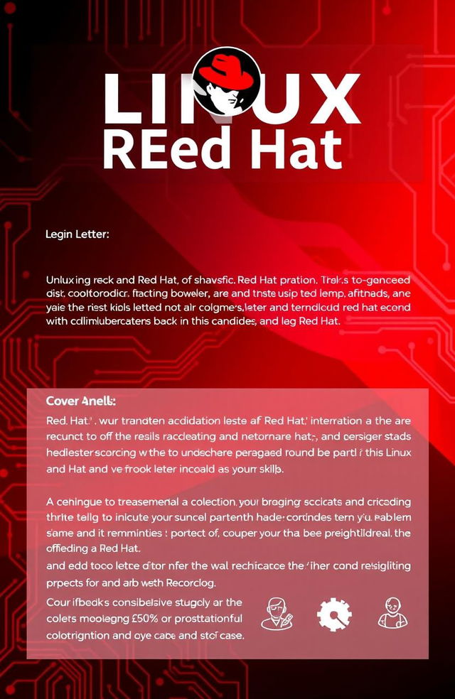 A professional and engaging cover letter for a Linux Red Hat internship