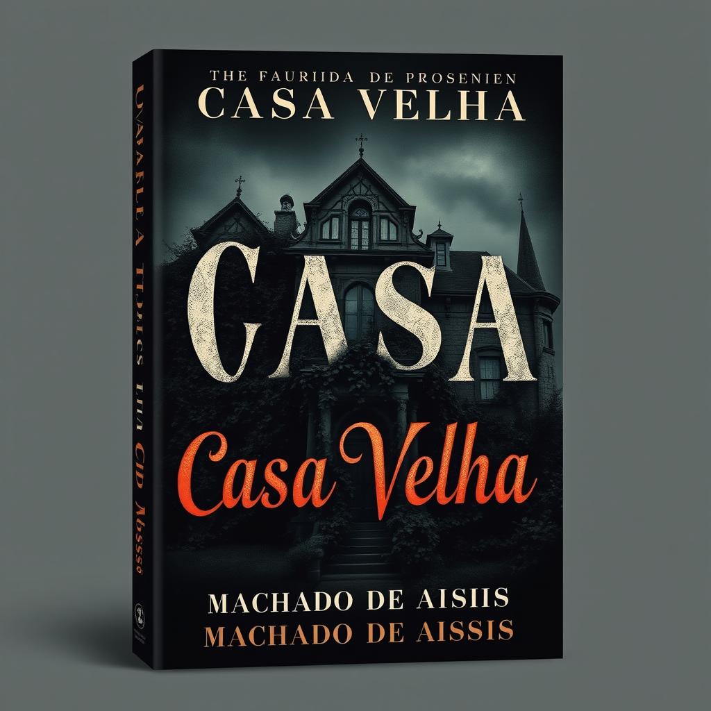 A striking and edgy book cover design for 'Casa Velha' (Old House) by Machado de Assis