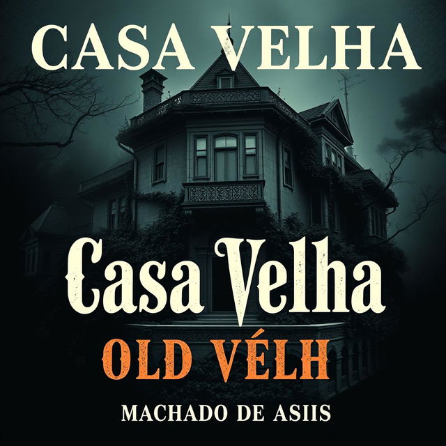 A striking and edgy book cover design for 'Casa Velha' (Old House) by Machado de Assis