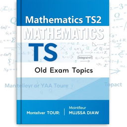 A mathematics cover for TS2, featuring old exam topics and compositions, prominently displaying the names of the authors Monsieur YAYA TOURE and Monsieur MOUSSA DIAW