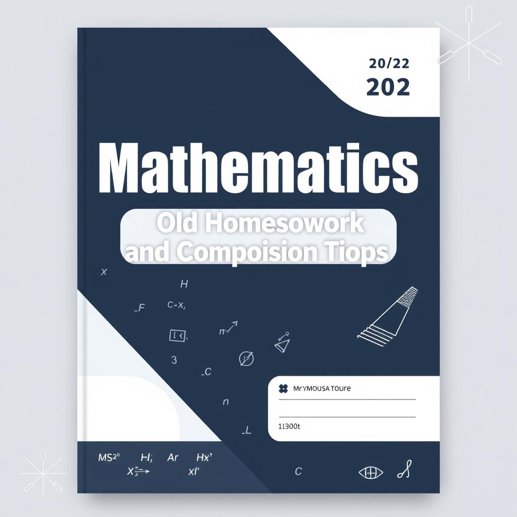 A cover design for TS2 Mathematics, emphasizing old subjects of homework and compositions