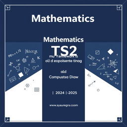 A cover design for TS2 Mathematics, emphasizing old subjects of homework and compositions