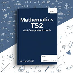 A cover design for TS2 Mathematics, emphasizing old subjects of homework and compositions