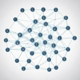 A detailed and sophisticated schematic representation of a digital population, with nodes and connections symbolizing individuals and their links.