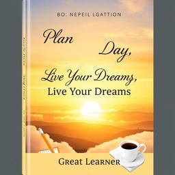 A visually appealing book cover for 'Plan Your Day, Live Your Dreams' by Great Learner