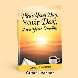 A visually appealing book cover for 'Plan Your Day, Live Your Dreams' by Great Learner