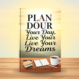 A visually appealing book cover for 'Plan Your Day, Live Your Dreams' by Great Learner
