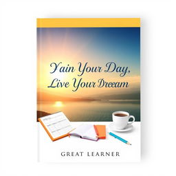 A visually appealing book cover for 'Plan Your Day, Live Your Dreams' by Great Learner