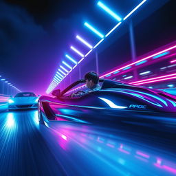 An exhilarating car race scene featuring Jungkook, inspired by the 'Kookinforlove' aesthetic, dressed in a stylish racing outfit