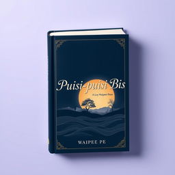 A captivating book cover design for 'Puisi-puisi Bisu' by Waipee Pe, featuring an elegant font for the title