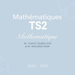A sophisticated cover design for the TS2 Mathematics booklet, featuring a clean and modern yet academic layout