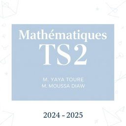 A sophisticated cover design for the TS2 Mathematics booklet, featuring a clean and modern yet academic layout
