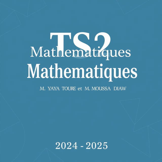 A sophisticated cover design for the TS2 Mathematics booklet, featuring a clean and modern yet academic layout