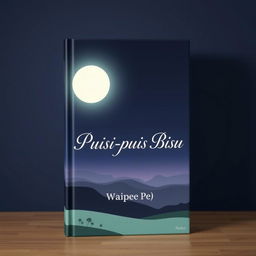 A beautifully designed book cover for 'Puisi-puisi Bisu' by Waipee Pe, featuring an elegant font for the title