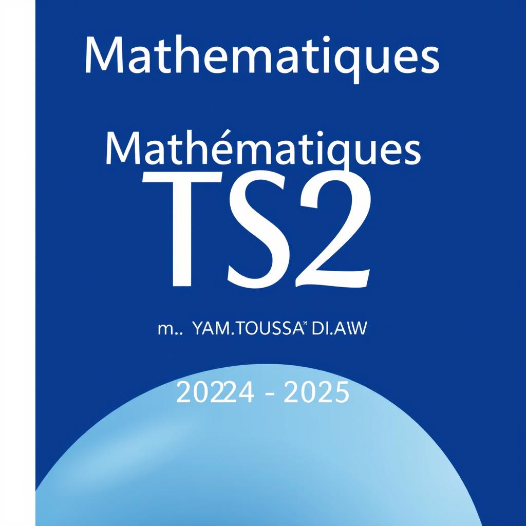 A professional cover design for the TS2 Mathematics booklet, featuring a clean and academic aesthetic