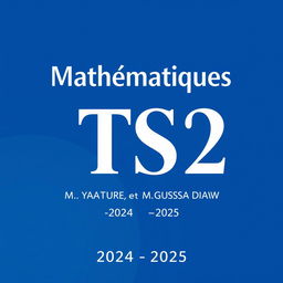 A professional cover design for the TS2 Mathematics booklet, featuring a clean and academic aesthetic