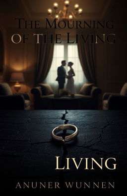 A visually striking ebook cover titled 'The Mourning of the Living,' depicting a metaphorical representation of betrayal and infidelity in marriage