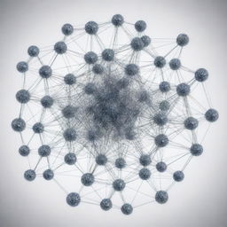 A large, detailed schematic representing a digital population. Each individual is shown as a unique node with intricate connections, showing the complexity of their network.