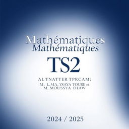 An elegant and professional cover design for the TS2 Mathematics booklet