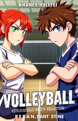 A book cover featuring a fierce confrontation between a girl and a boy standing face to face, both with crossed arms