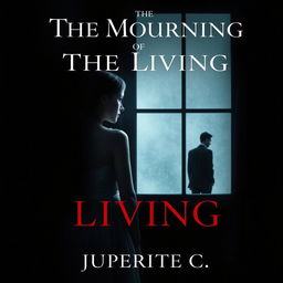 A solemn and striking eBook cover for 'The Mourning of the Living', highlighting themes of betrayal and infidelity in marriage