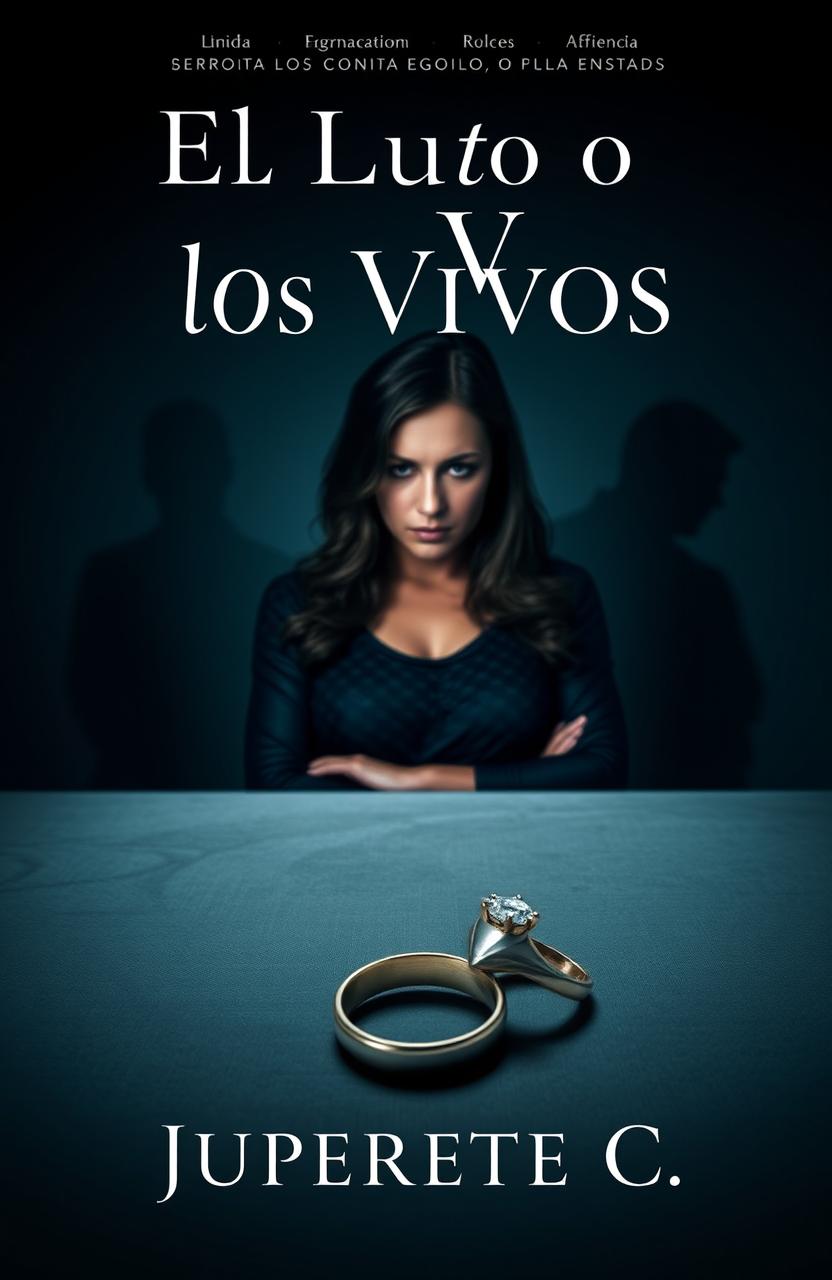 A captivating ebook cover for 'El Luto de los Vivos', an evocative title that explores themes of betrayal and infidelity in marriage