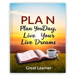 A visually appealing book cover for 'Plan Your Day, Live Your Dreams' by Great Learner