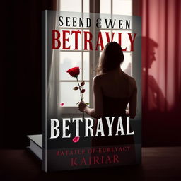 A striking ebook cover that symbolizes betrayal and infidelity in marriage, focusing on the theme of a wife's betrayal towards her husband