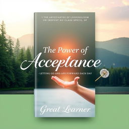 An inspiring book cover for 'The Power of Acceptance: Letting Go and Moving Forward Each Day' by Great Learner