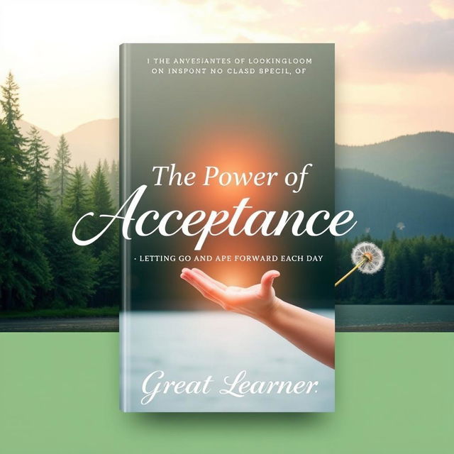 An inspiring book cover for 'The Power of Acceptance: Letting Go and Moving Forward Each Day' by Great Learner