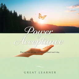 An inspiring book cover for 'The Power of Acceptance: Letting Go and Moving Forward Each Day' by Great Learner