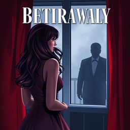 A dramatic e-book cover illustrating the themes of betrayal and infidelity in marriage