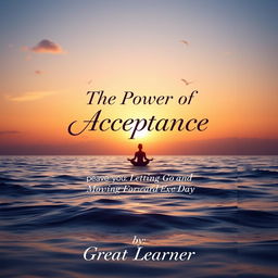 An uplifting book cover for 'The Power of Acceptance: Letting Go and Moving Forward Each Day' by Great Learner