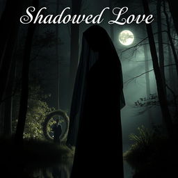 A captivating image showcasing a romantic nature setting featuring a veiled figure in an enchanting forest