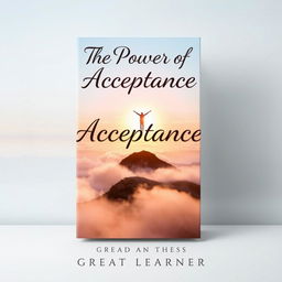 A visually striking book cover for 'The Power of Acceptance' by Great Learner