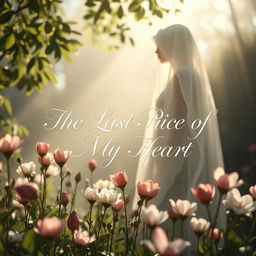 An enchanting depiction of nature showcasing blooming flowers in various stages of growth, set against a romantic backdrop