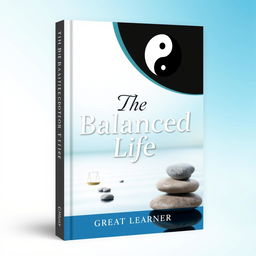 A modern and visually appealing book cover for 'The Balanced Life' by Great Learner