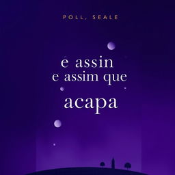 A captivating book cover design featuring the title "é assim que acaba" elegantly displayed in bold, modern typography