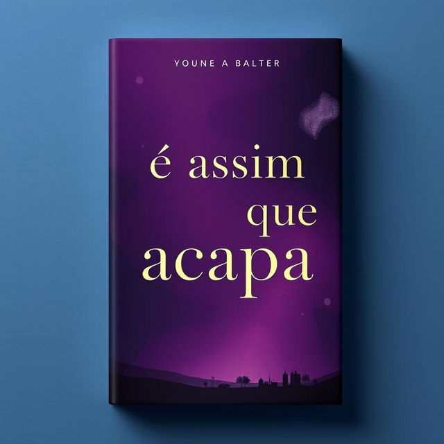 A captivating book cover design featuring the title "é assim que acaba" elegantly displayed in bold, modern typography