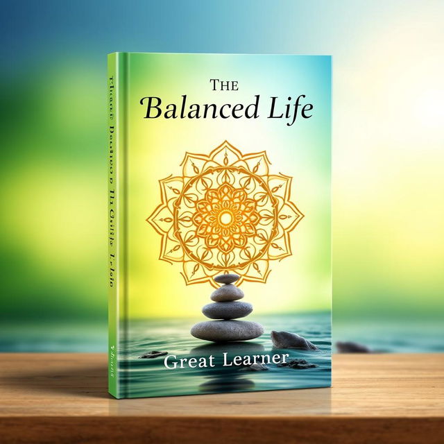 A captivating book cover for 'The Balanced Life' by Great Learner